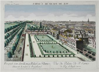VUE DU PALAIS DE ST.JAMES DU ROI D'ANGLETERRE - Johann Benedikt Winkler