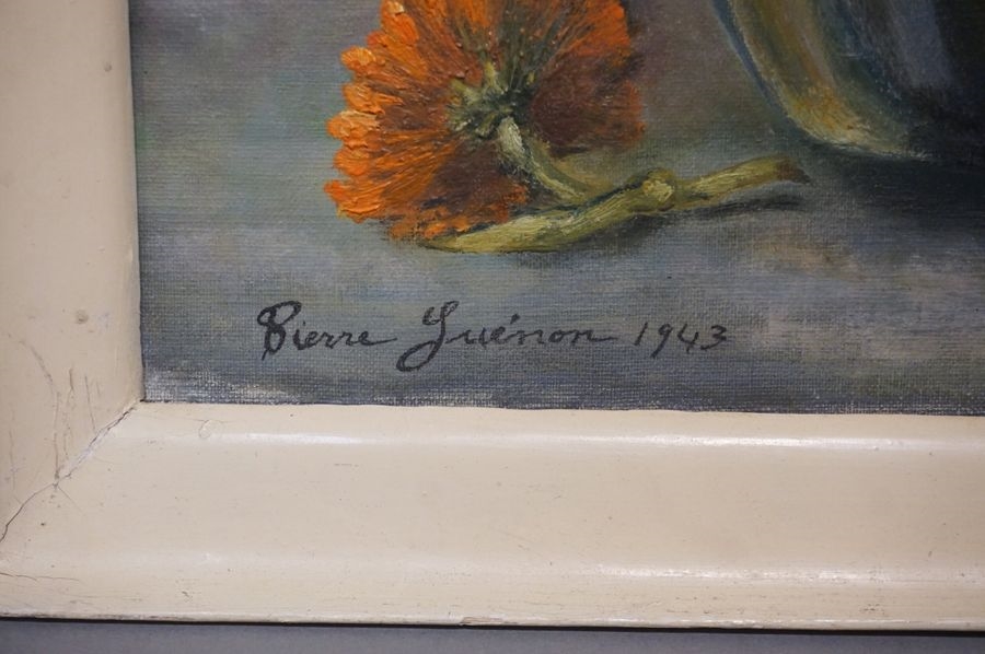 Artwork by Pierre Guenon, Bouquet de soucis, Made of oil on canvas