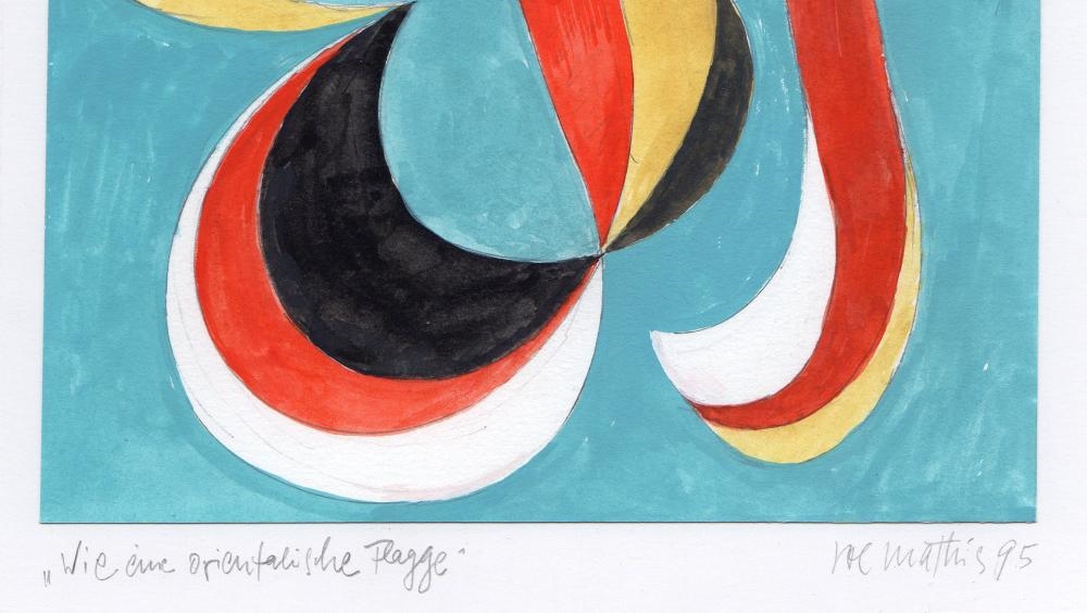 Josef Johann Mathis | Mathis Original Gouache Like an oriental Flag ...