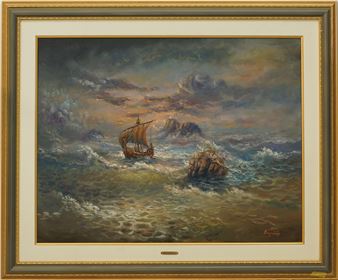 ship with sails in troubled waters - Vayiannis Vasilis