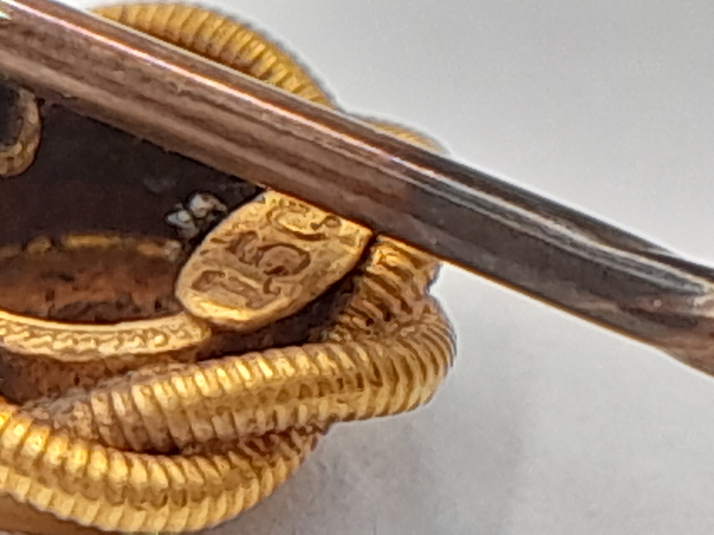 Stick | An Antique 15K Rose Gold Diamond Set Stick | MutualArt