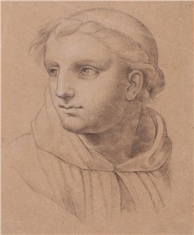 Kopf eines Mönches - Johann Friedrich Overbeck