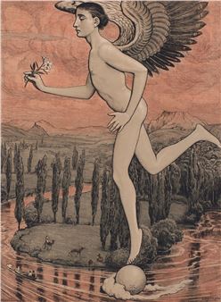 Der Traum – Walküren – Winterweben (Schneeflocken - Hans Thoma