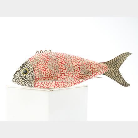 Ernest Aamodt | Pan fish decoy with multi colored scale pattern and ...