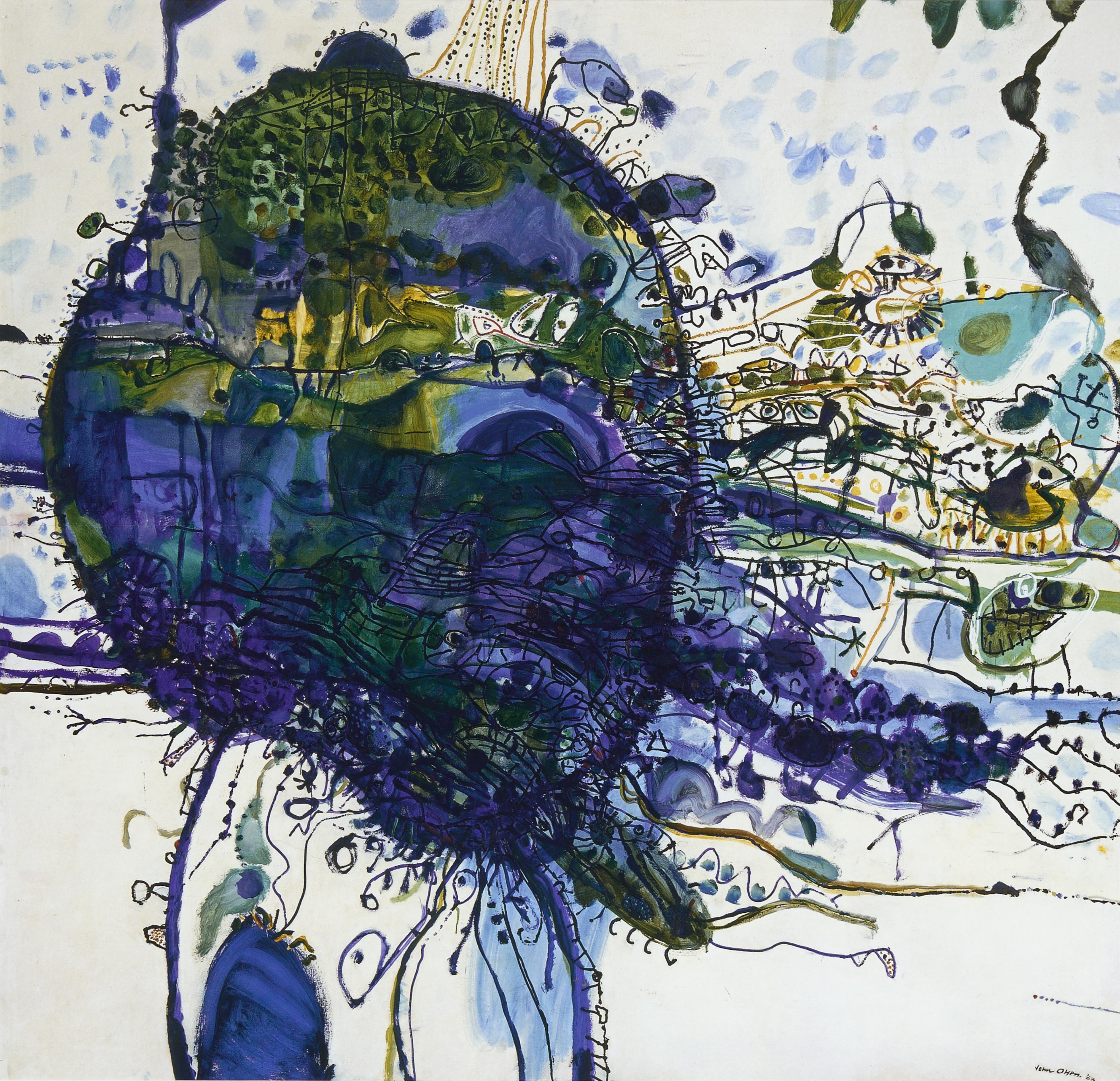 Artwork by John Olsen, Five Bells, Made of print