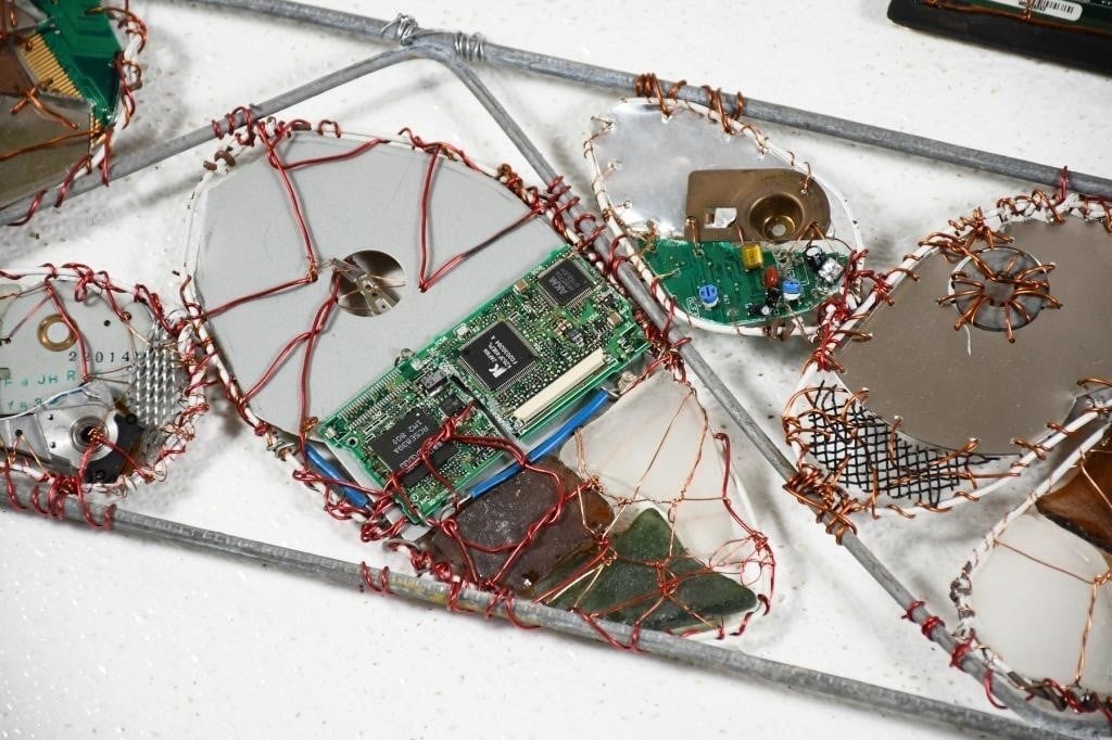 Artwork by Jeffrey Fogelman, MULTI PC. JEFFREY FOGELMAN COMPUTER FOLK ART LOT, Made of mixed metals