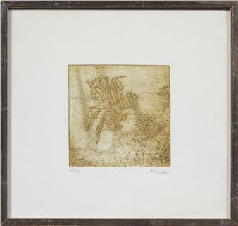 Mohamed KHADDA (1930-1991). En lot : -Composition. Aquatinte sur papier vélin. Signé en bas à droite. Numéroté 39/50 en bas - Mohammed Khadda