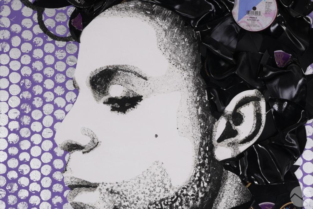 Ben Riley | Ben Riley b.1981 Purple Rain Prince Media Painting (2018 ...