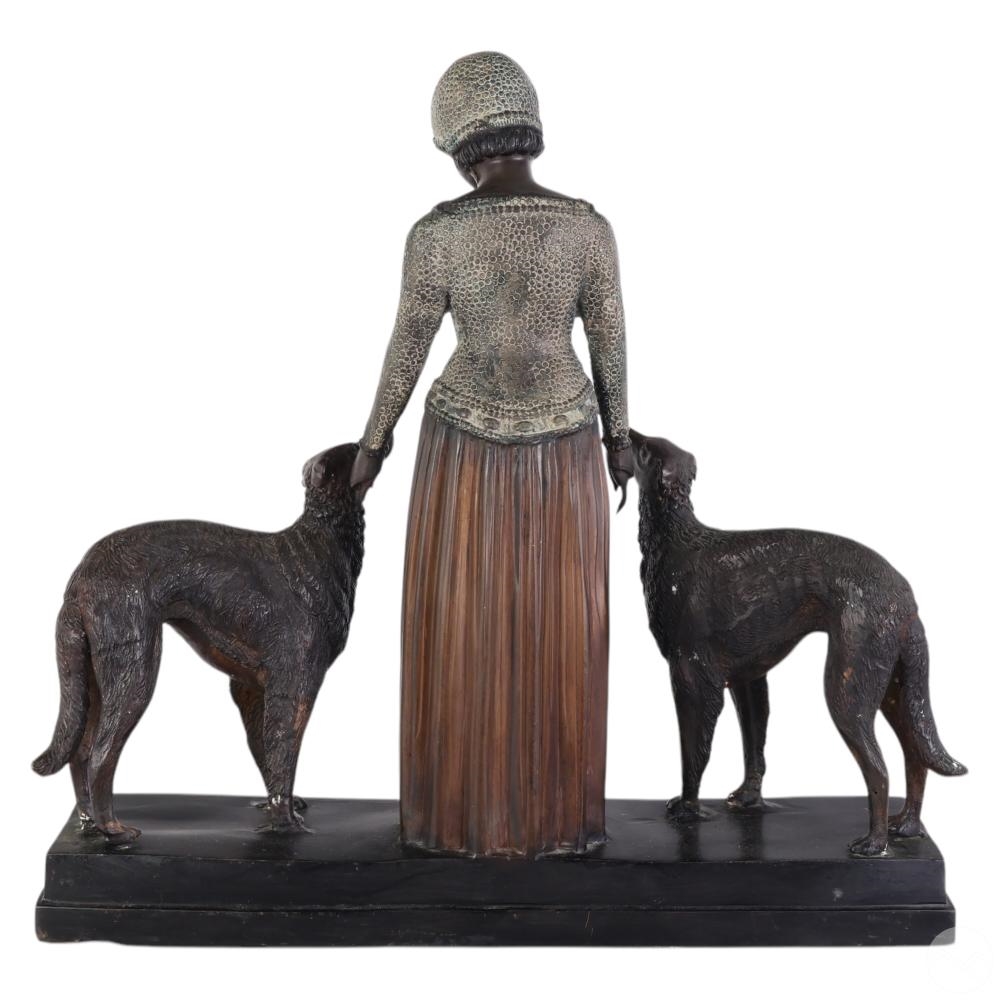 Demétre H. Chiparus | Lady with Her Dogs Bronze Sculpture after ...