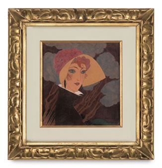 Junge Frau mit Hut - André Stefan