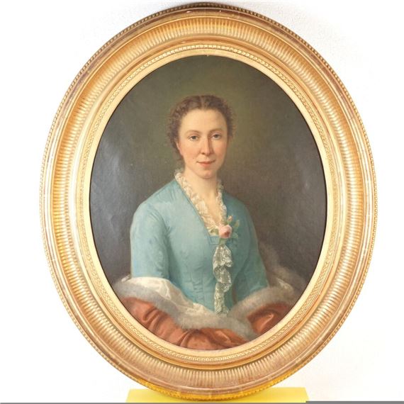 Portrait de femme à la rose by Ferdinand Birotheau, 1884