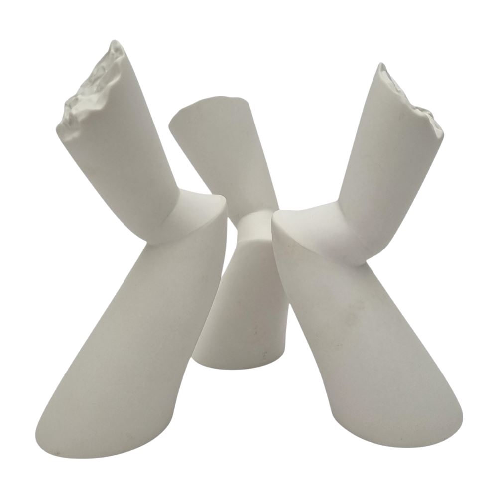 Artwork by Penny Smith, Mute 4, Made of Three porcelain objects