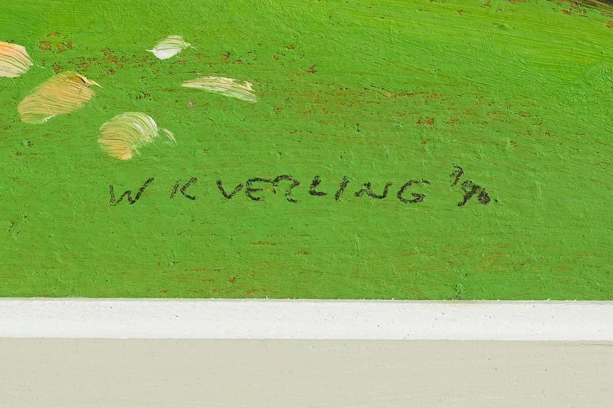 Artwork by Walter Verling, Western Landscape (1998, Made of oil on board