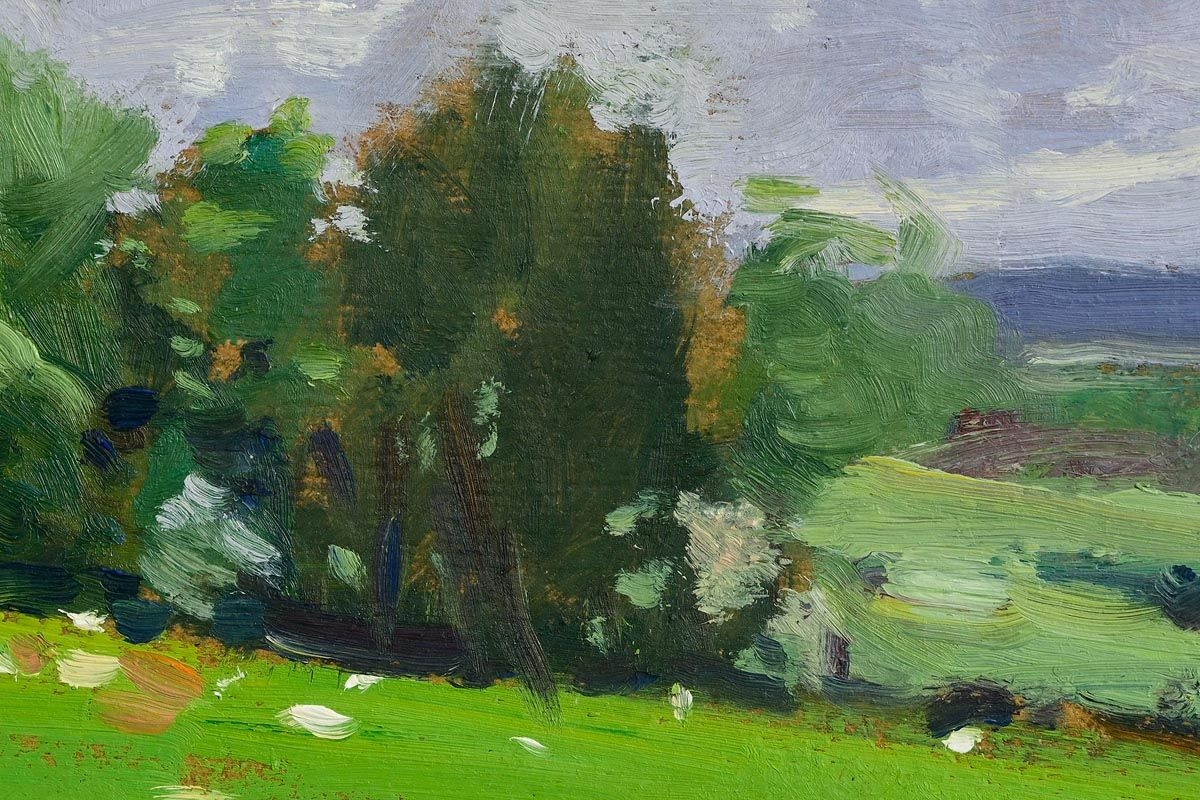 Artwork by Walter Verling, Western Landscape (1998, Made of oil on board