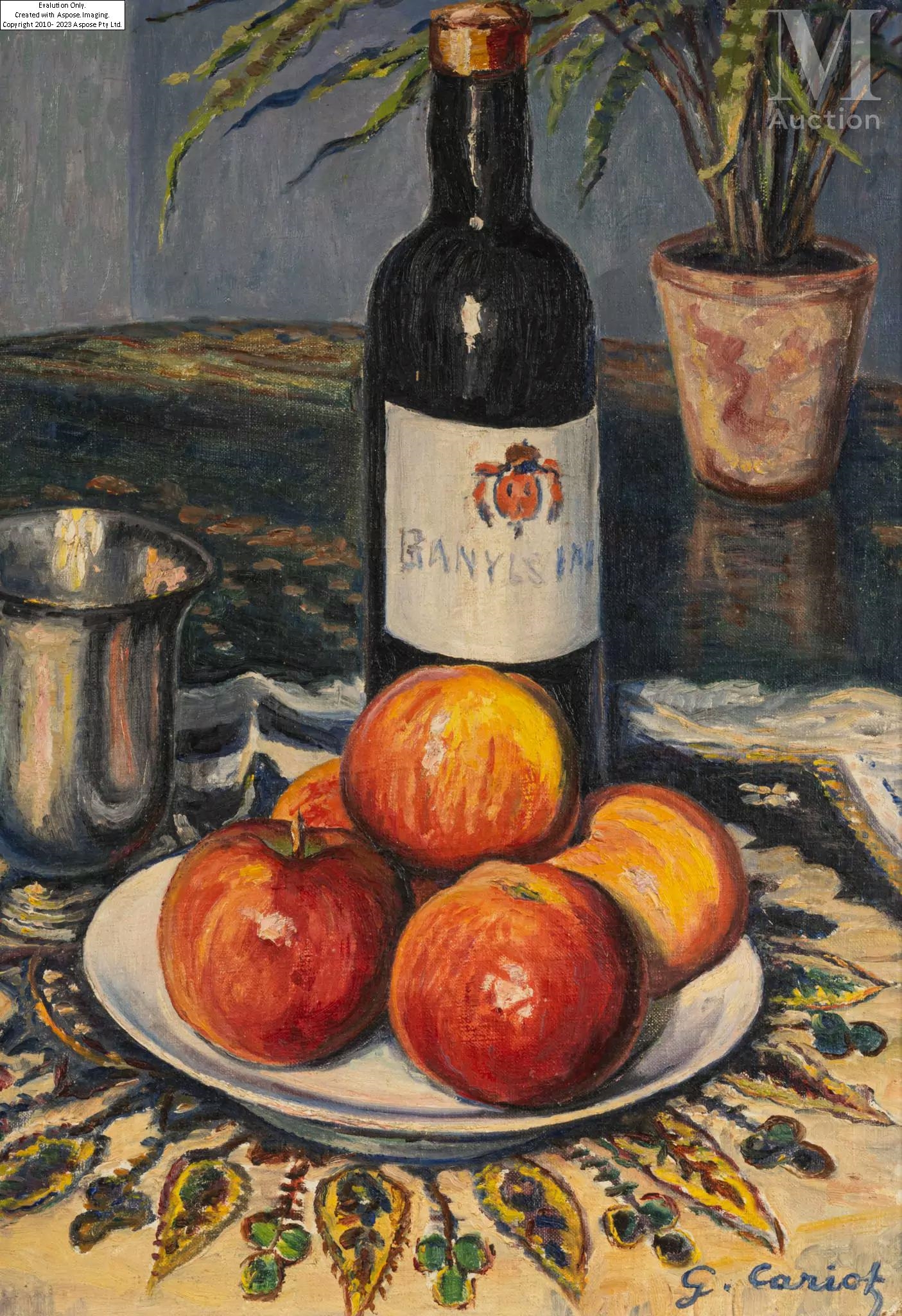 Gustave Cariot | Nature morte à la bouteille (1933 - 1934) | MutualArt