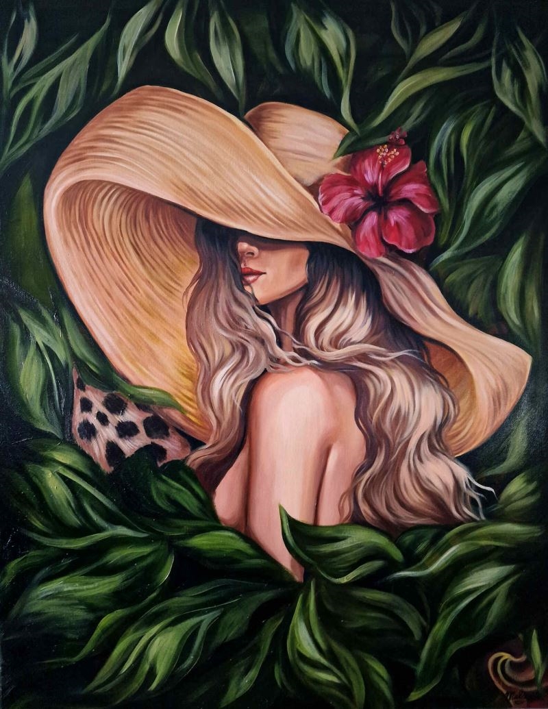 Artwork by Oksana Malanij, Jungle, Made of Oil, Canvas