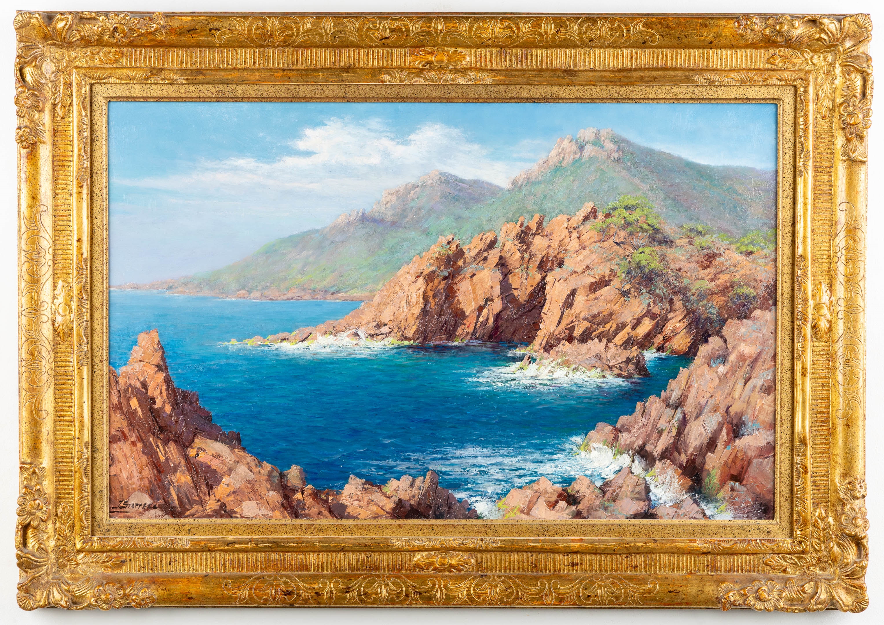 Artwork by Julien Stappers, 'The Esterel Massif' (L:80 x H:50, Made of Oil on canvas