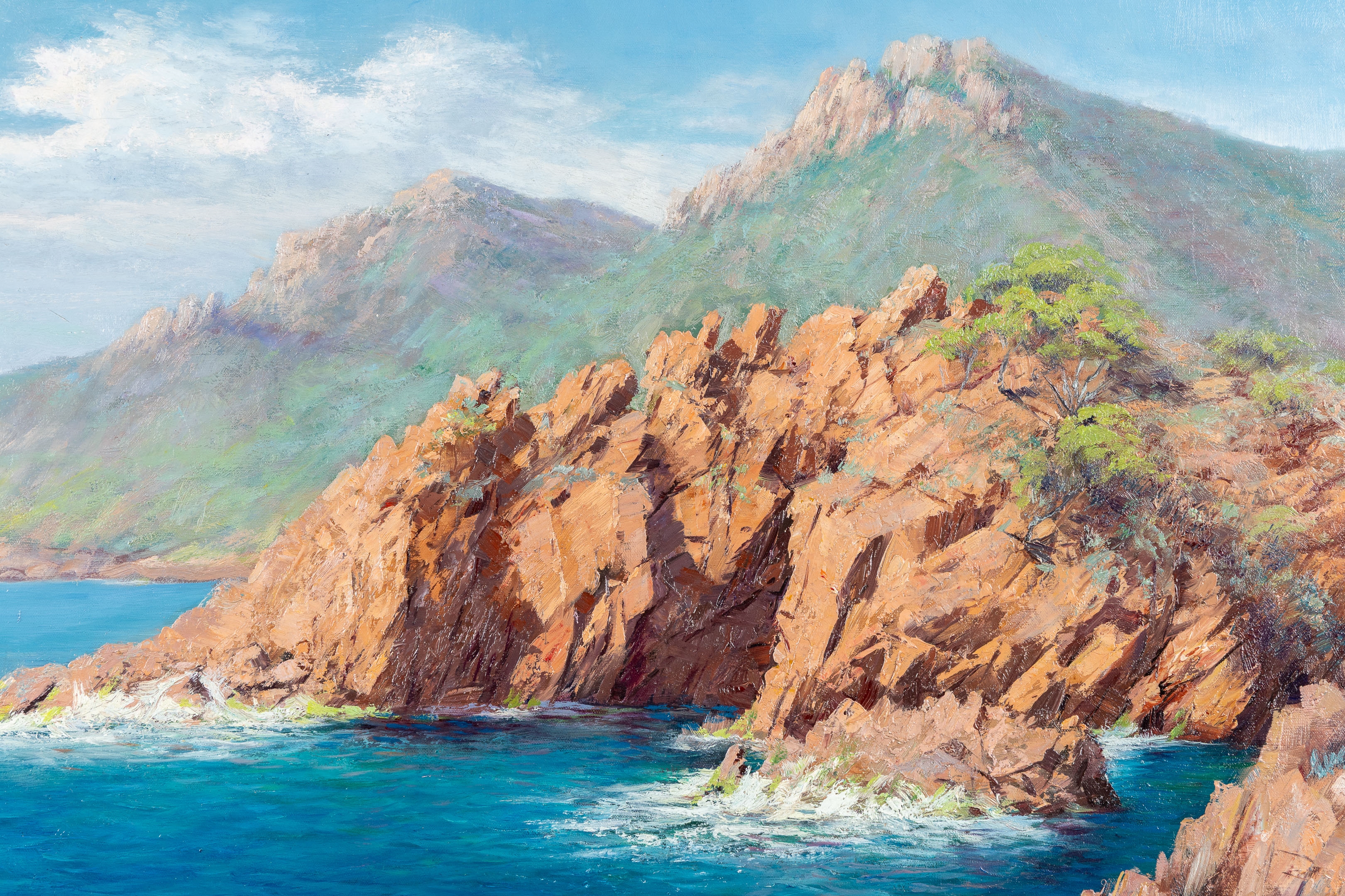 Artwork by Julien Stappers, 'The Esterel Massif' (L:80 x H:50, Made of Oil on canvas