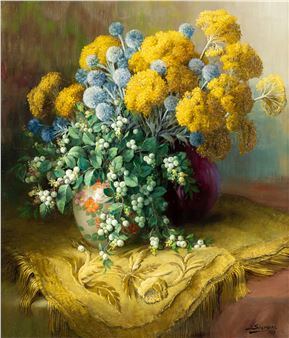 Julien Stappers (1875-1960) 'Bouquet with Snowberries' (1959) (L:75 x H:65 cm - Julien Stappers
