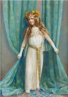 Jakob Heinrich Reutlinger (1802-1868) (Attr.) 'Die kleine Königin' (dated 1900?) (L:65 x H:80 cm - Jakob Heinrich Reutlinger