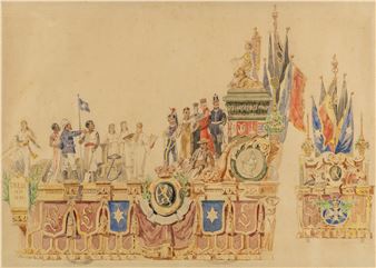 'Design for a Triumphal Chariot' (L:61 x H:43 - Louis Geens