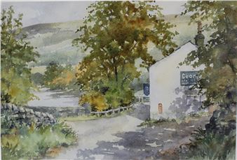 Watercolour "Habblehome" by Barry Claughton 57cm x 45cm - Barry Claughton