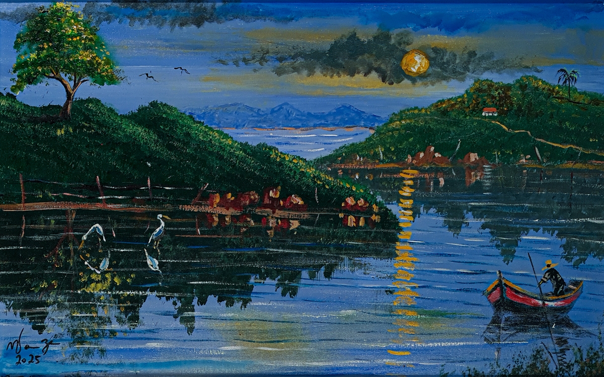 Artwork by Marcos Henrique de Sousa, Lago, Made of acrylic on canvas