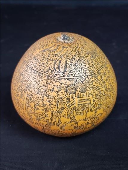 Julio Seguil Rios | Vintage Julio Seguil Rios hand-carved gourd | MutualArt