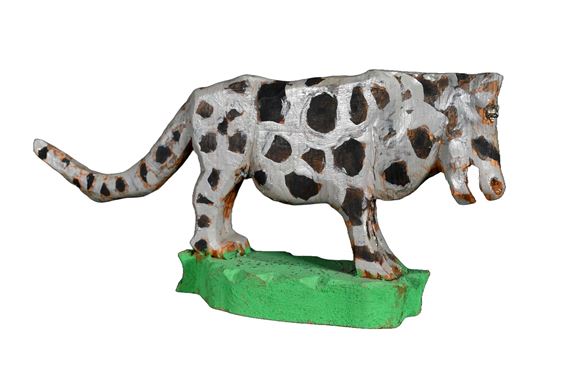 Spotted Leopard by Elijah Pierce, 1988