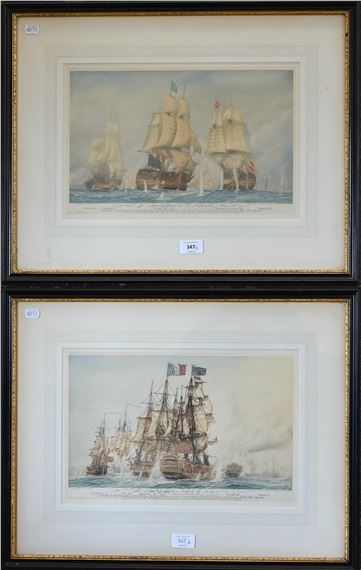 The Battle of St Vincent and The Glorious First of June by Harold Wyllie, pub 1928