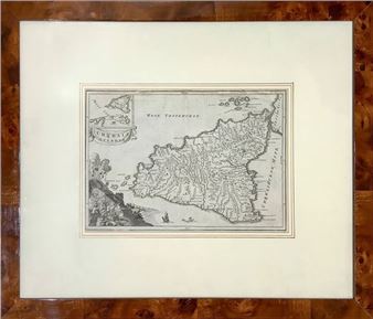 Ancient map of Sicily, 1711 - Isaac Basire