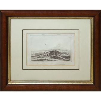 Bridge over the Alcantara with Etna in the background - Charles Caius Renoux