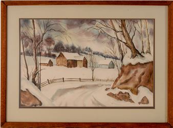 Framed Janice Wagner Winter Landscape - Janice Wagner