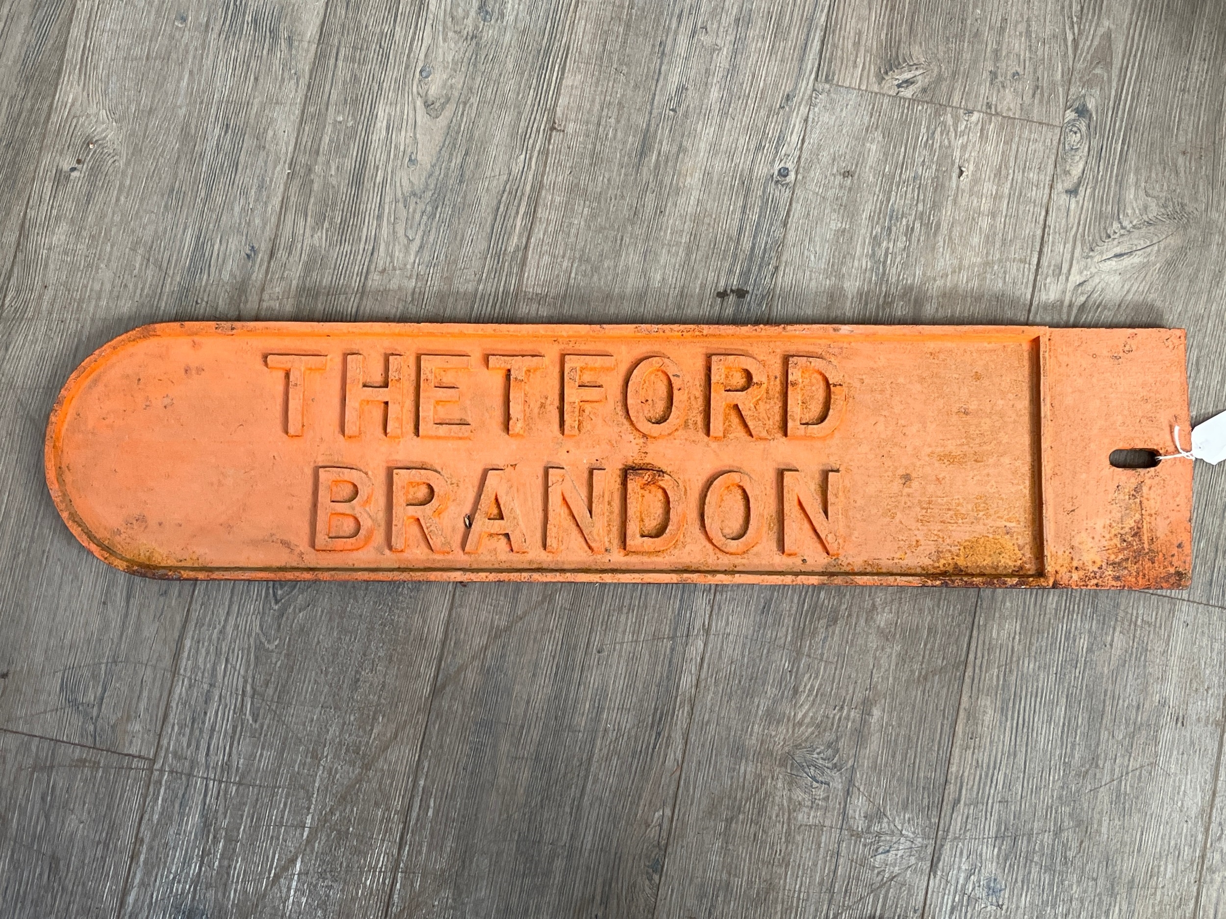 Brandon | A vintage road sign THETFORD BRANDON, single sided | MutualArt