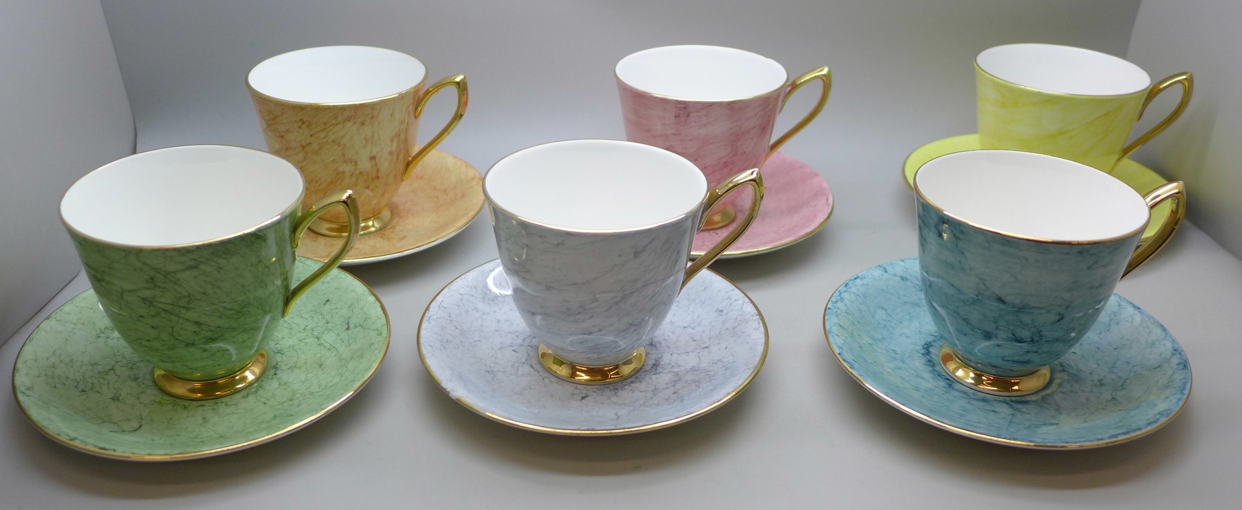 Royal Albert | A Royal Albert Gossamer set of six teacups and saucers ...