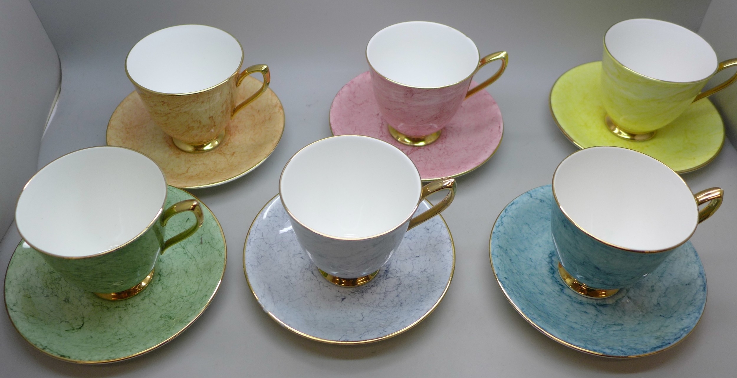Royal Albert | A Royal Albert Gossamer set of six teacups and saucers ...