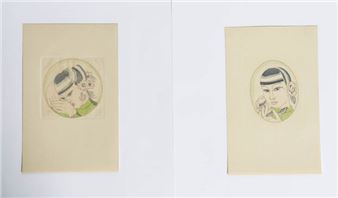 two portraits of Asian women - Hester Sainsbury