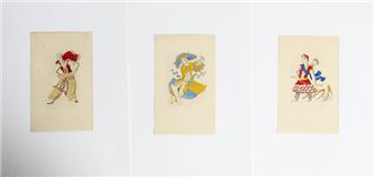 three figures including a hunter and a dancer - Hester Sainsbury