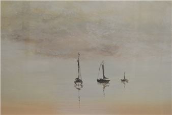 anchored boats on calm waters - Donald Blades