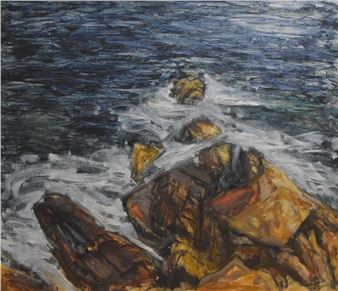 rocky coastal scene - John Higgins