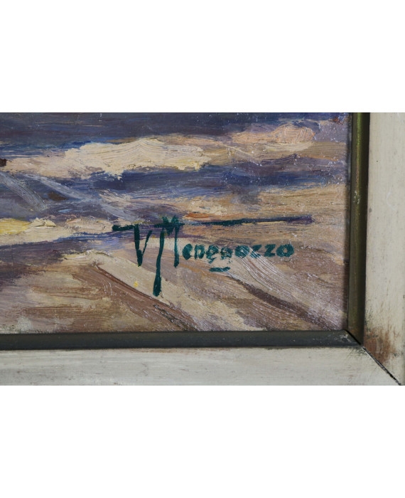Artwork by Vasco Menegozzo, Scorcio di Genova, Made of oil on canvas