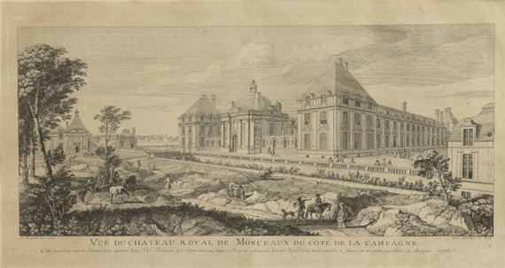 Jacques Rigaud | Vue de l'étang de Fontainebleau et de la cour des ...