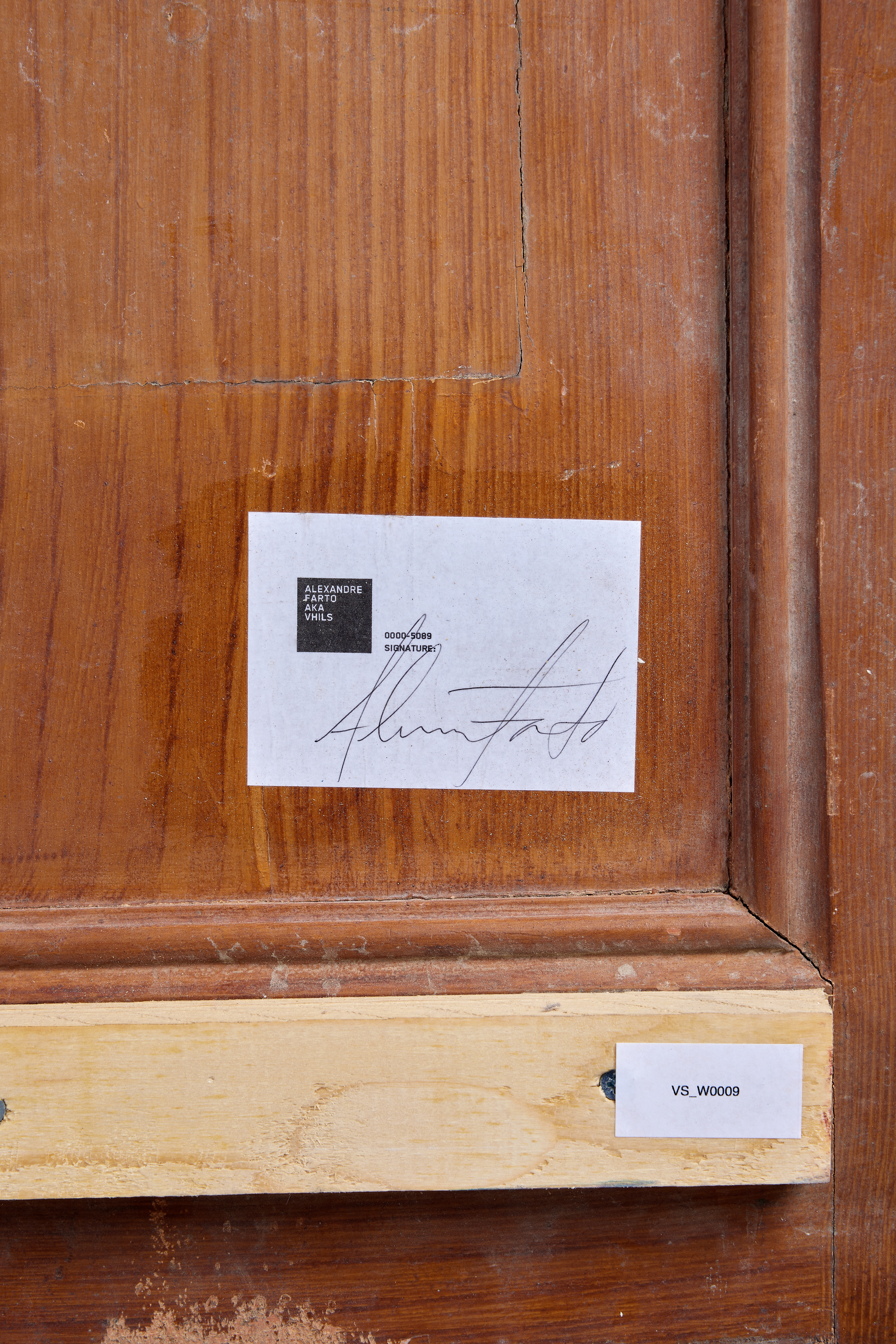 Artwork by Alexandre Farto, Lancetar Series #06 - 2014, Made of Carved wood