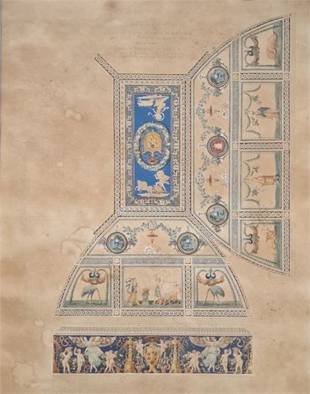 From the Villa Madama in Rome / Vault of the Great Salon / Executed after Raphael's drawings by Julius Romain and Jean d'Udine - Auguste Quantinet