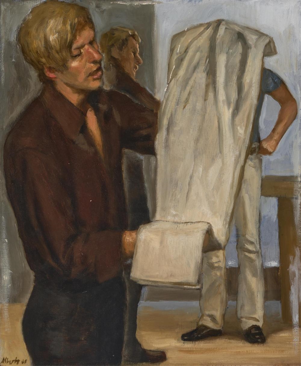 Artwork by Tom Alberts, Trousers, 2005, Made of oil on board