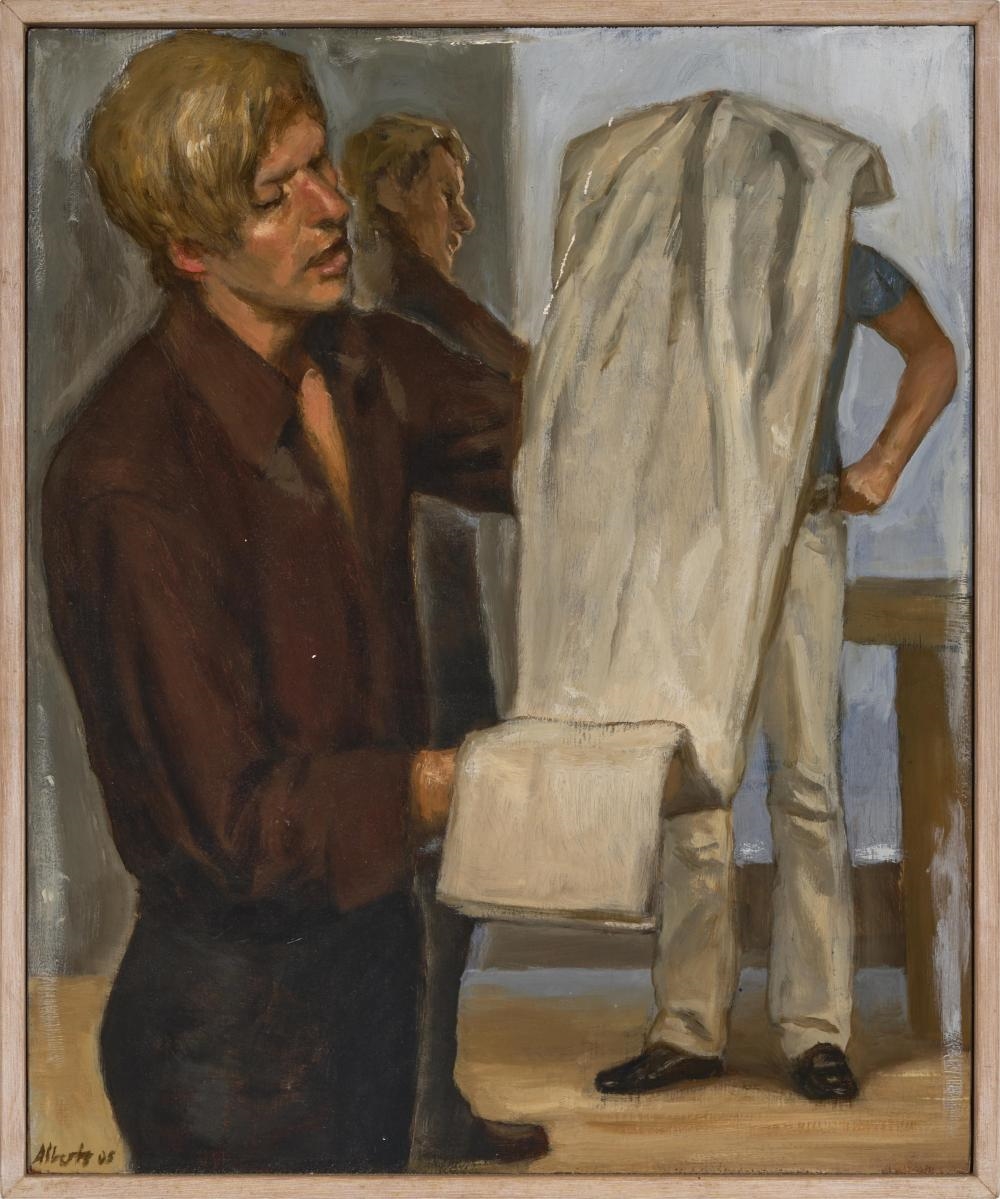 Artwork by Tom Alberts, Trousers, 2005, Made of oil on board