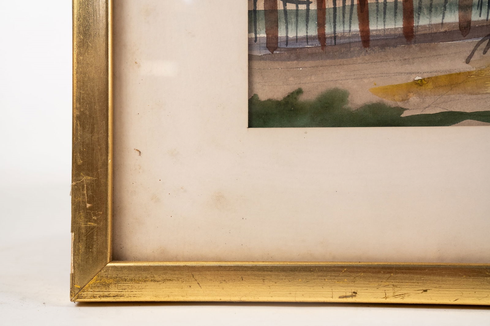 Artwork by Howard Mandel, Howard Mandel 'Lil. R.R. Crossing' Watercolor on Paper, Made of Watercolor on Paper