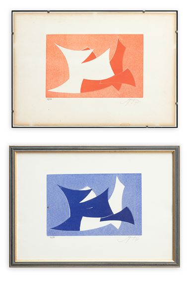 Lotto unico di 2 acqueforti - Amintore Fanfani