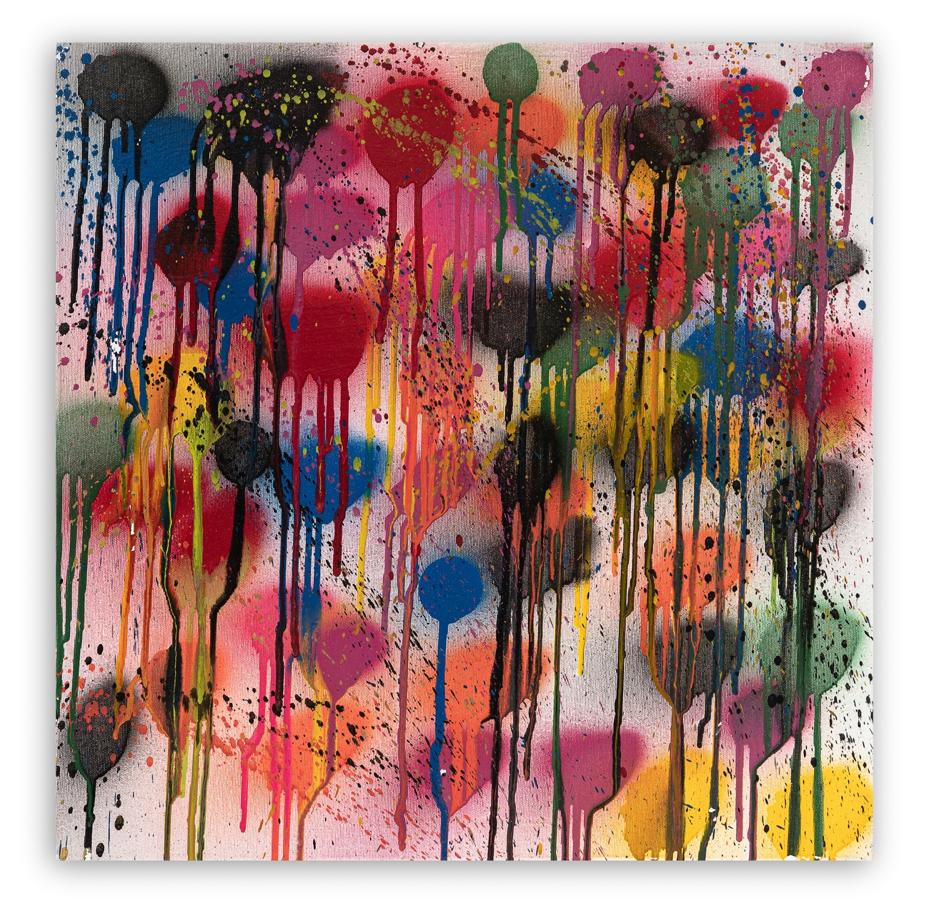 Artwork by Manon Dermis, Lagrimas Caliente, Made of tecnica mista su tela