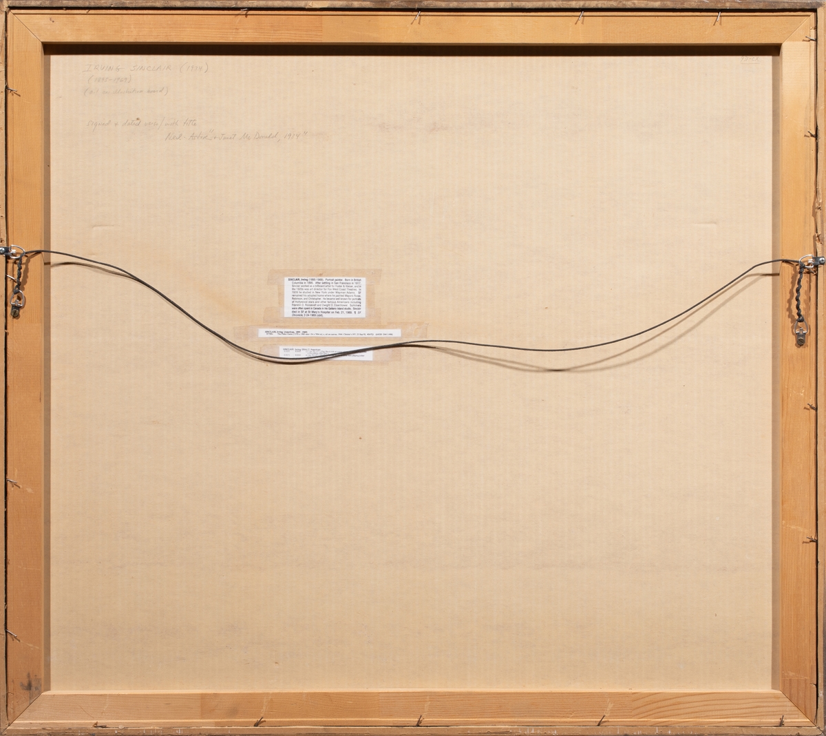 Artwork by Irving Sinclair, Painting, Irving Sinclair, Made of oil on board